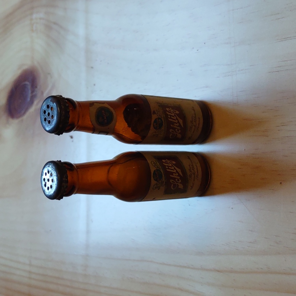 Vintage Schlitz Beer Salt and Peppers Shakers